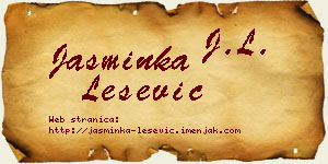 Jasminka Lešević vizit kartica